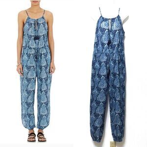 LOVESHACKFANCY Paisley Cotton Beach Jumpsuit 2